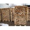 Dryed and fresh cleaved firewood