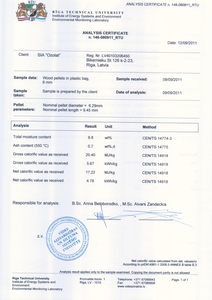 Latvian manufacturer sells wood pellets $0